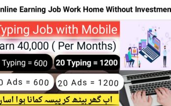 Online Earning Job For Student in Pakistan at Home